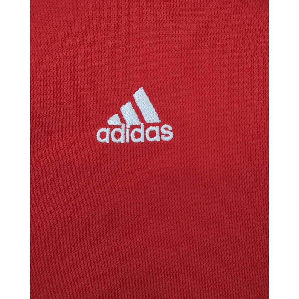 Adidas Mens Long Sleeve Polo Shirt Red Performance Golf XL‎